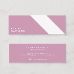 minimalist modern geometric pattern pink mini business card