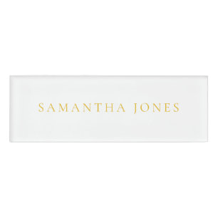 Minimalist Modern Gold Name Tag