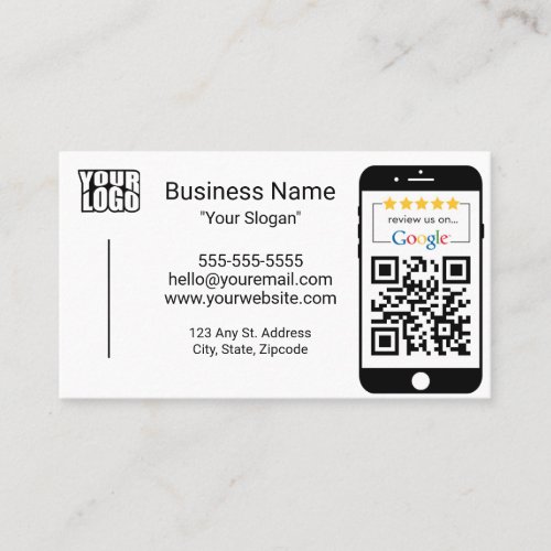 Minimalist Modern Google Review Business Card