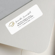 Minimalist Modern Graduation Cap Return Address Label