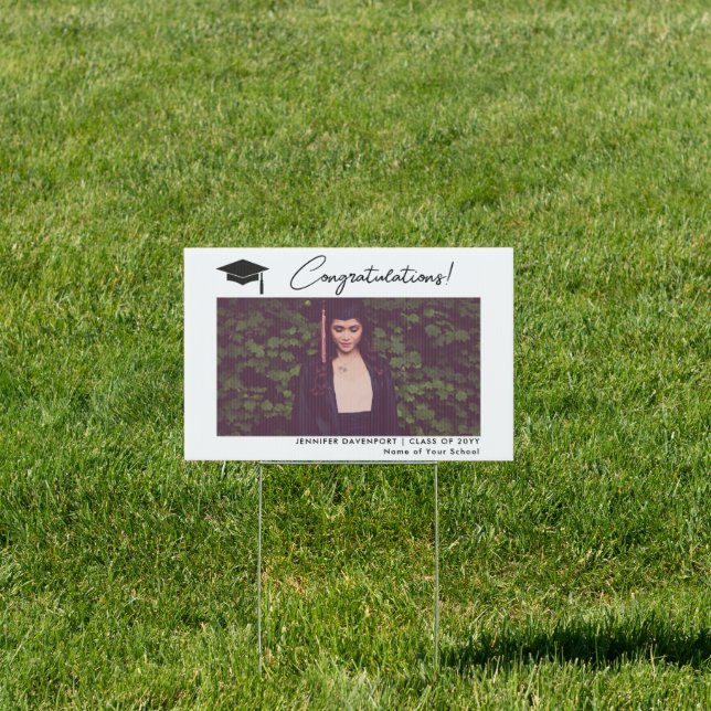 Minimalist Modern Graduation Garden Decor Sign (Insitu)
