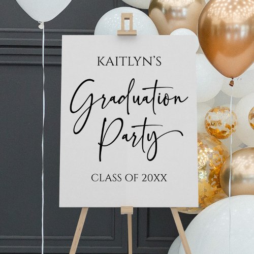 Minimalist Modern Graduation Party Welcome Sign