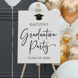 Minimalist Modern Graduation Party Welcome Sign