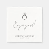 Minimalist Modern Gray Engagement Party