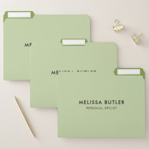 Minimalist Modern Green File Folder