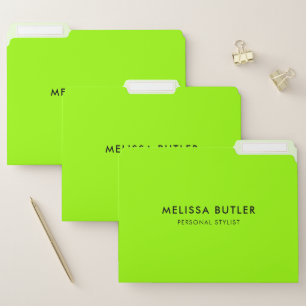 Minimalist Modern Green File Folder