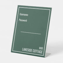 Minimalist Modern Green Vacation Rental Wifi