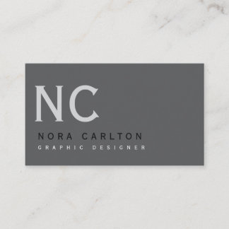 Minimalist Modern Grey Business Card