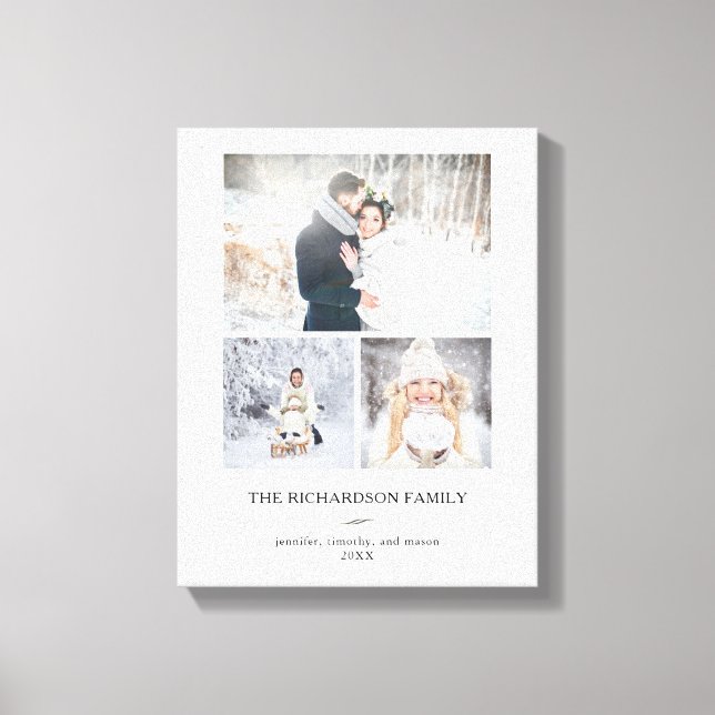 Minimalist Modern Grid | Three Photos Canvas Print (Front)