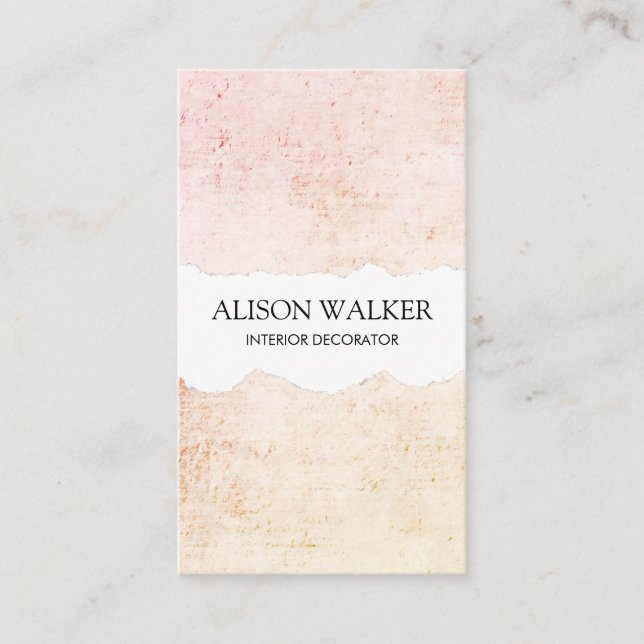 Minimalist Modern Grunge Business Card (Front)