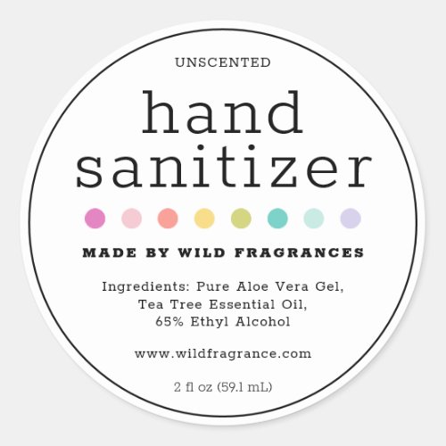 Minimalist Modern Hand Sanitizer Soap Brand Label