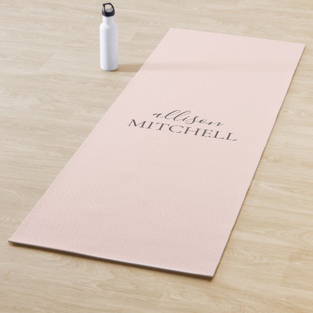 Minimalist Modern Handwriting Name Yoga Mat (In Situ)
