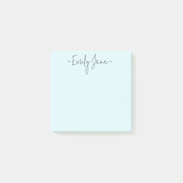 Minimalist Modern Handwriting Script Post-it Notes (Front)