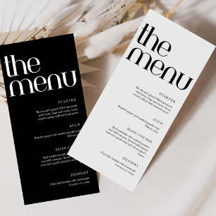 Minimalist Modern Handwriting Wedding Dinner Menu
