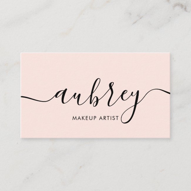Minimalist Modern Handwritten Calligraphy Business Card