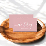 Minimalist Modern Handwritten Calligraphy Business Card<br><div class="desc">Minimalist business card features big handwritten calligraphy for your name. A feminine look perfect for many professions.</div>