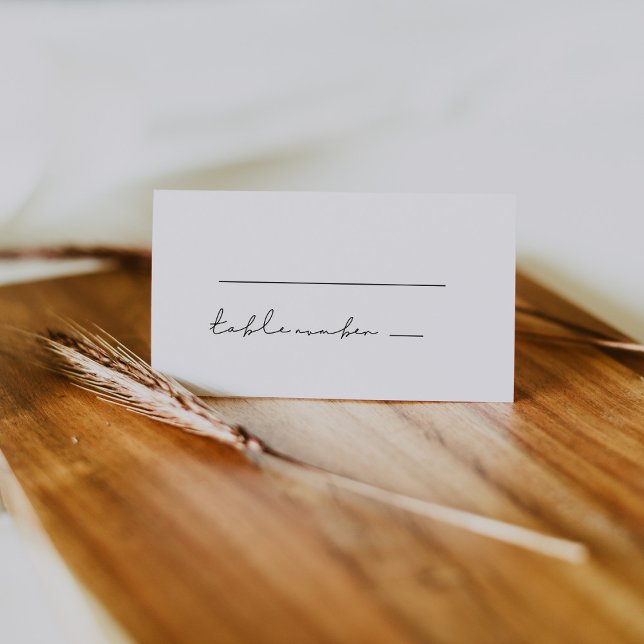Minimalist modern handwritten calligraphy place card (Creator Uploaded)