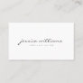 Minimalist Modern Handwritten Professional White Business Card