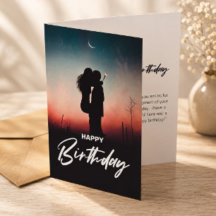 Minimalist Modern Happy Birthday Greeting Photo  Cards