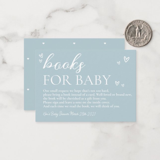 Minimalist Modern Hello Baby Shower Books For Baby Note Card (Front/Back In Situ)