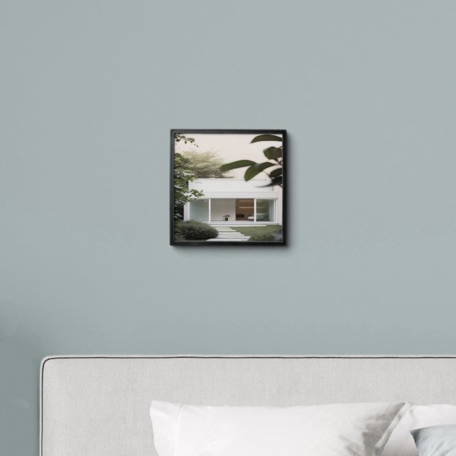 Minimalist Modern Home with Lush Garden Peel And Stick Photo Tile (Bedroom)