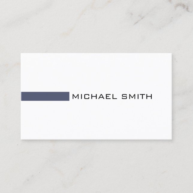 Minimalist Modern Independence and White Business Card (Front)
