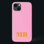 Minimalist Modern Initial Monogram iPhone 13 Case<br><div class="desc">Navy Blue Minimalist Modern Initial Monogram Phone Case. Create your own personalized iPhone Case with custom initial name.</div>