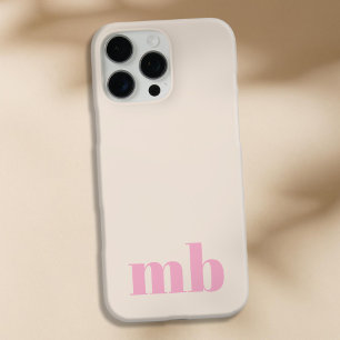 Minimalist Modern Initial Monogram iPhone 16 Pro Max Case