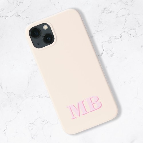 Minimalist Modern Initial Monogram iPhone 13 Case