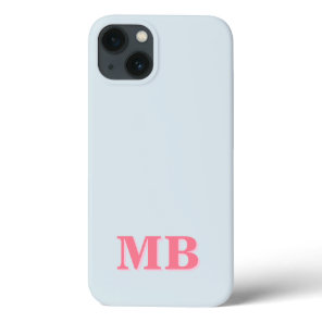 Minimalist Modern Initial Monogram iPhone 13 Case