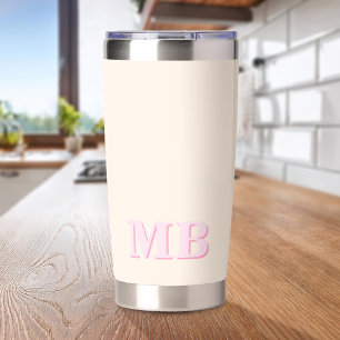 Minimalist Modern Initial Monogram Insulated Tumbler