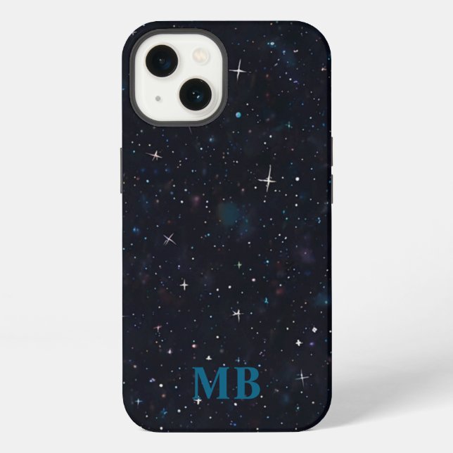Minimalist Modern  Initial Monogram Iphone Case (Back)
