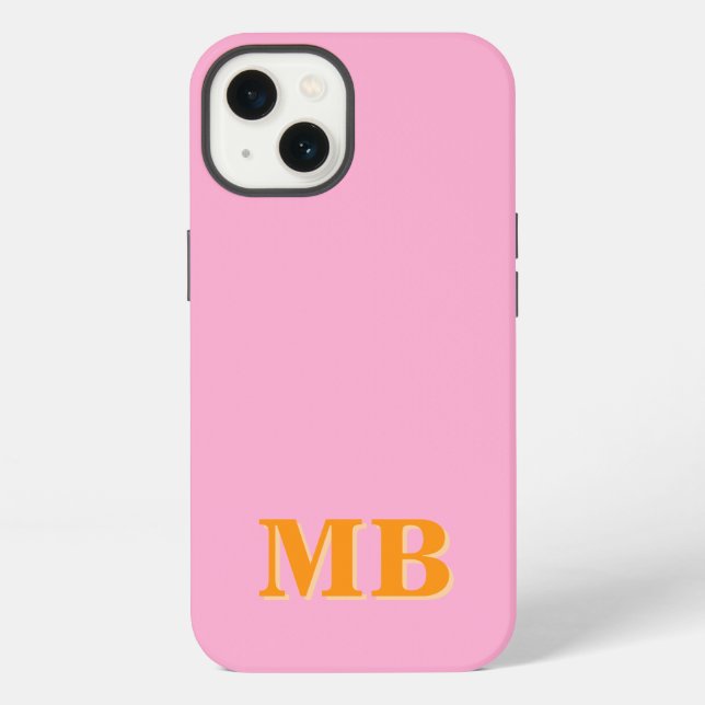 Minimalist Modern Initial Monogram Iphone Case (Back)