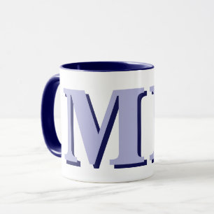 Minimalist Modern Initial Monogram Mug