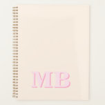 Minimalist Modern Initial Monogram Planner<br><div class="desc">Navy Blue Minimalist Modern Initial Monogram Planner. Create your own personalized planner notebook with custom initial name.</div>