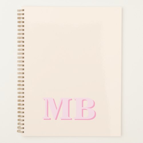 Minimalist Modern Initial Monogram Planner