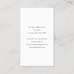Minimalist Modern Initial on Black Business Card | Zazzle