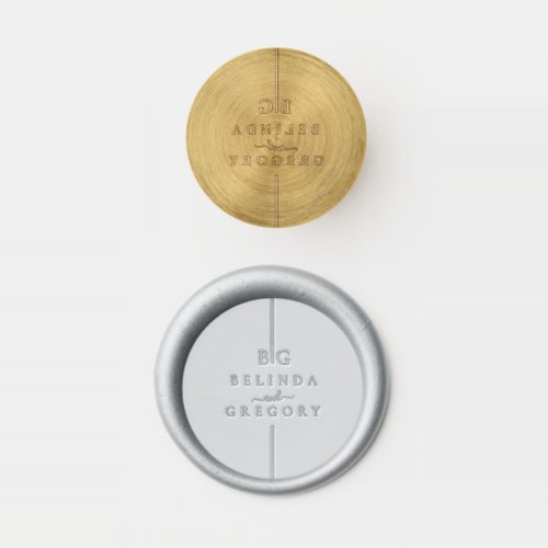 Minimalist Modern Inline Monogram Wedding Wax Seal Stamp