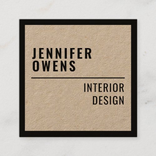 Minimalist Modern Kraft Business Card