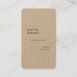 Minimalist modern kraft business card