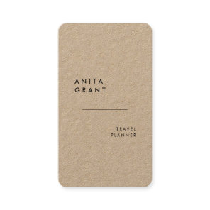 Minimalist modern kraft business card