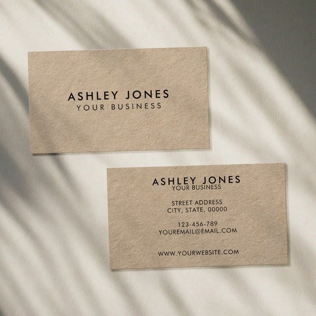 Minimalist Modern Kraft Business Card (Creator Uploaded)