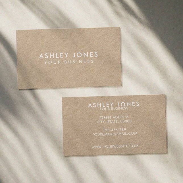 Minimalist Modern Kraft Business Card (Creator Uploaded)