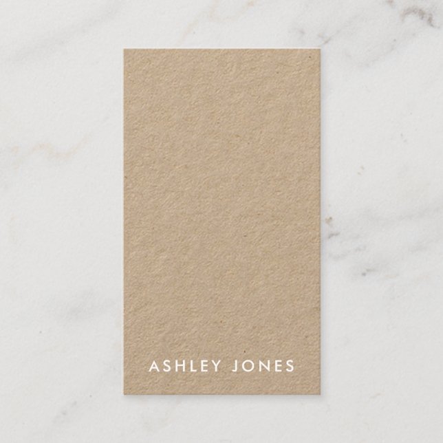 Minimalist Modern Kraft Business Card (Front)