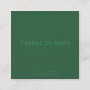 Minimalist Modern Lawncare Landscaping Gardening   Square Business Card