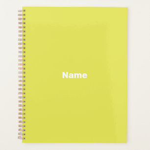 Minimalist modern lime green custom year monogram planner