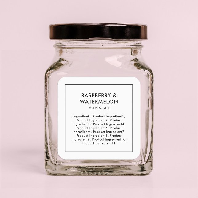 Minimalist Modern List of Ingredients Label (Creator Uploaded)