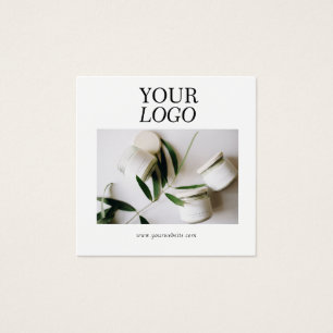 Minimalist Modern Logo Candle Care Photo Card