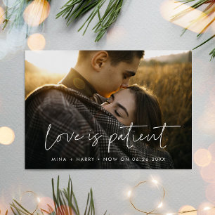 Minimalist modern Love is patient update Postcard