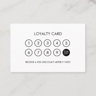 Minimalist Modern Loyalty Discount Black and White